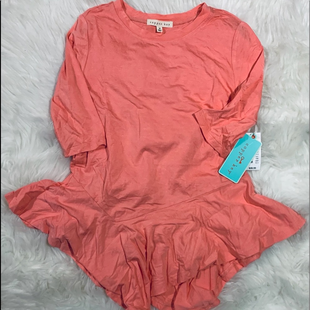 Coral 3/4 sleeve top